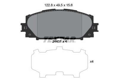 TEXTAR 2445101 set placute frana,frana disc foto