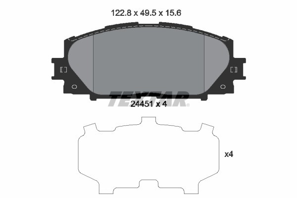TEXTAR 2445101 set placute frana,frana disc