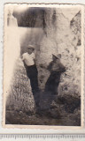 Bnk foto Slanic Prahova - Intrarea in Muntele de sare - anii `40, Alb-Negru, Romania 1900 - 1950, Natura