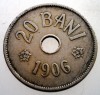 Moneda 20 Bani 1906 Romania Carol I, Cu-Ni, KM#33