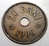 Moneda 20 Bani 1906 Romania Carol I, Cu-Ni, KM#33
