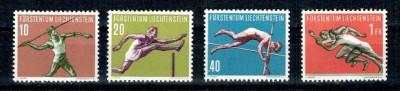 Liechtenstein 1956 - Sport, serie neuzata foto