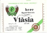 NI496 Etichetă bere blondă specială Vlăsia, &Icirc;ntreprinderea de Spirt Drojdie București