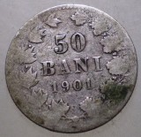 R.002 ROMANIA 50 BANI 1901 ARGINT RARA