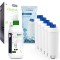 Set 5 filtre de apa, Wessper AquaLunga, si Solutie decalcifiere original DLSC500 500ml, filtru compatibil cu