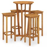 Cumpara ieftin Set bar de gradina, 5 piese, lemn masiv de acacia