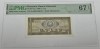 Bancnota 1 leu 1966 gradata PMG67