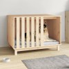 Cusca caine lemn vidaXL 100x70x72 cm maro, tarc interior/exterior, casuta solida pin natural