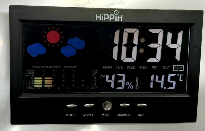 Ceas Digital DS-8082T - calendar, termometru si umiditate - activare vocala pentru iluminat