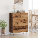 vidaXL Bufet Lemn Vechi 69,5 x 34 x 90 cm Lemn Ingineresc și Fier 881495