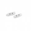 Set 10 nasturi ovali din plastic, tip maslina 7 x 24 mm Alb, Crisalida
