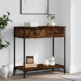 VidaXL Masă consolă, stejar fumuriu, 75x34,5x75 cm, lemn prelucrat