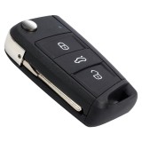 Carcasa Cheie VW Golf MK7, 3 Butoane, Lamela HU66, Negru, Aftermarket AutoProtect KeyCars