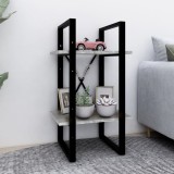 vidaXL Bibliotecă 2 niveluri gri sonoma 40x30x70 cm lemn compozit