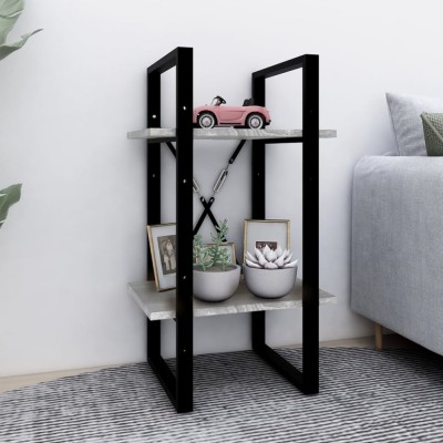 vidaXL Bibliotecă 2 niveluri gri sonoma 40x30x70 cm lemn compozit 821301 foto