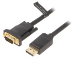 Cablu DisplayPort la D-Sub 15pin HD 3m Negru