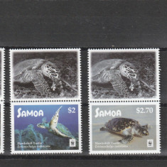 Samoa 2016-Fauna,WWF,Reptile,Testoase,serie 4 valori cu vigneta I.MNH,Mi.1348-51