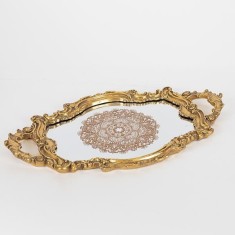 Tava din rasina cu oglinda Golden Baroque