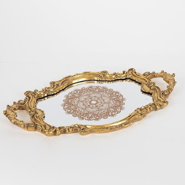 Tava din rasina cu oglinda Golden Baroque