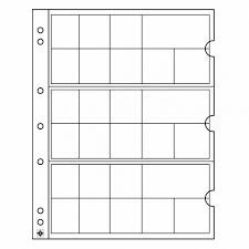 NUMIS EURO PVC file rezerva pentru monede - 5 buc. in packet