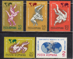 CM de lupte greco-romane, serie neuzata, MNH, L.P. 655, 1967 foto