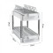 Scurgator vase, cu 2 nivele, sistem de glisare si scurgere a apei, dimensiuni 38 x 20 x 31 cm, din metal si plastic, alb