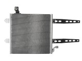 Condensator climatizare Seat Arosa, 05.1997-06.2004, motor 1.0, 37 kw; 1.4, 74 kw benzina, cutie manuala, full aluminiu brazat, 385 (340)x360x16 mm,