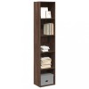 Gossi biblioteca, stejar maro, 40x30x189 cm, lemn prelucrat