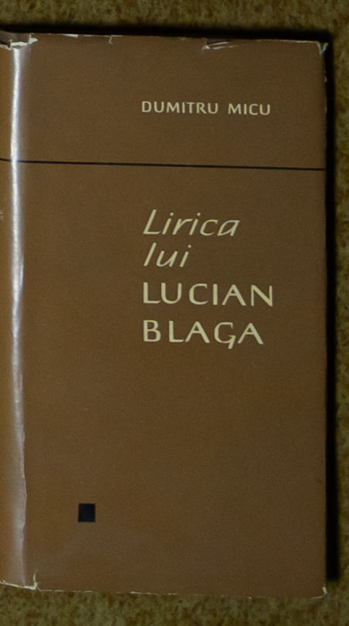 Dumitru Micu - Lirica lui Lucian Blaga