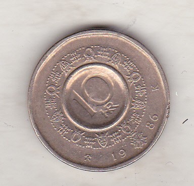 bnk mnd Norvegia 10 kronor 1986