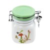 Recipient pentru ingrediente, S0J050-1CCG, sticla opal, alb + verde + model multicolor, 10.8 x 11.8 cm, 500 ml