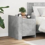 Cumpara ieftin Noptieră, gri beton, 45x50x50 cm, lemn prelucrat