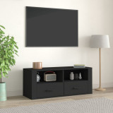Comoda TV, negru, 100x35x40 cm, lemn prelucrat GartenMobel Dekor, vidaXL