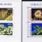 ROMANIA 2001/2002 LP 1570 a LP 1577 a CORALI SI ANEMONE BLOCURI DE 4 MARCI MNH