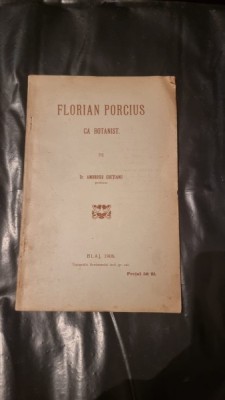 Ambrosiu Chetianu - Florian Porcius ca botanist foto
