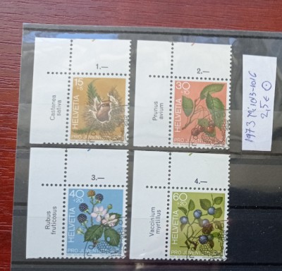 TS21 - Timbre serie - Elvetia - Helvetia 1973 Mi1013-1016 foto