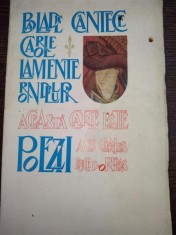 POEZII BALADE CANTECE CAROLE LAMENTE RONDELURI - ROMULUS VULPESCU foto