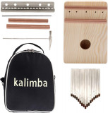 Kit de bricolaj Kalimba cu 1 taste, cu instrumente manuale, tuner, ciocan și pun, Oem
