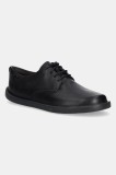 Camper pantofi de piele Wagon bărbați, culoarea negru, K100669-018