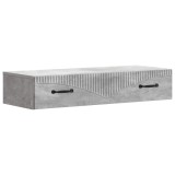 vidaXL Masă laterală montată pe perete Gri Beton 87,5 x 34,5 x 17 cm 899008