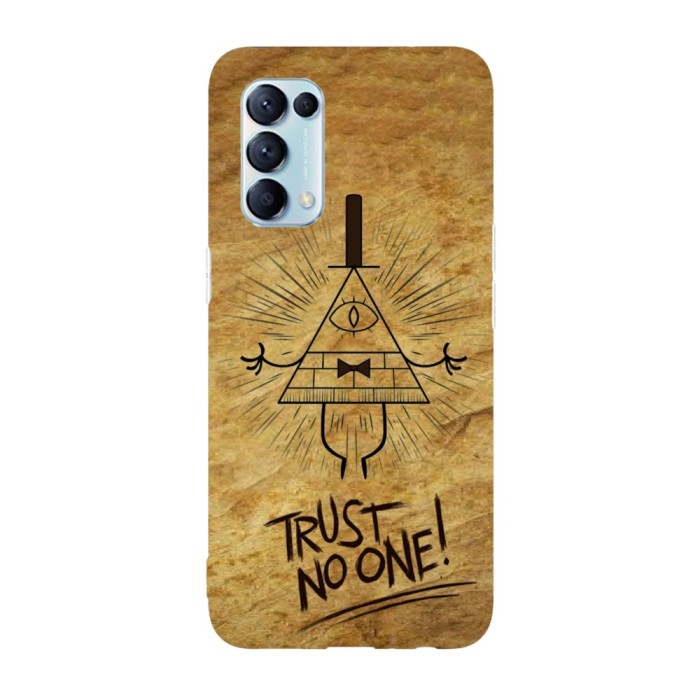 Husa compatibila cu Oppo A77, Viceversa, model Trust no one Gravity falls, Silicon, TPU