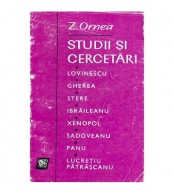 Zigu Ornea - Studii si cercetari - 116566 foto