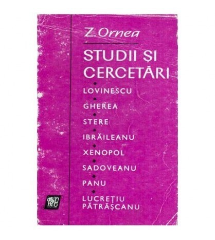 Zigu Ornea - Studii si cercetari - 116566