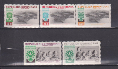 REP. DOMINICANA 1957 ANUL MONDIAL AL REFUGIATILOR MI.712-716 MH foto