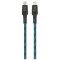 Cablu Date si Incarcare USB Type-C la Lightning Goui Tough, 1.5 m, Albastru - Negru G-TOUGHC94-B