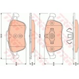 Set placute frana Trw GDB1808, parte montare : Punte fata