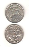 SV * AUSTRALIA + NOUA ZEELANDA Lot 2 x 20 CENTS 1976 - 1975 +/- XF