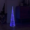 Piramidă decorativă con de lumini cu LED albastru 90 cm acril