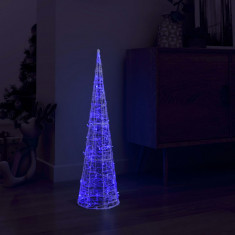 Piramida decorativa con de lumini cu LED albastru 90 cm acril GartenMobel Dekor