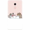 Husa silicon pentru Xiaomi Remdi Note 4X, Cat And Snowman